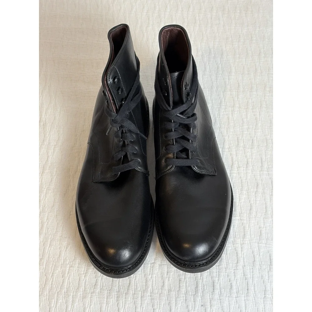 Allen Edmonds Higgins Mill Weatherproof 14 D Black Boots Leather Dainite Soles
